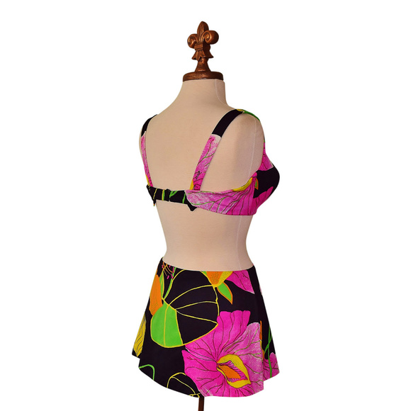 Vtg 60s DeWeese 2 pc Bullet Bra/Skirted Swim Set - Picture 4 of 8